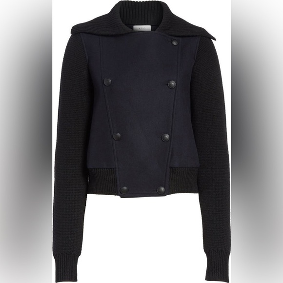 A.L.C. Bryant Merino Wool Blend Jacket in Black size L - Picture 1 of 16